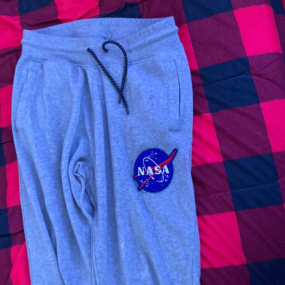 I’m selling NASA joggers. All gray